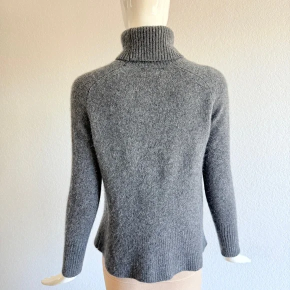 J. Crew Grey Cashmere Turtleneck Sweater - Picture 4 of 10